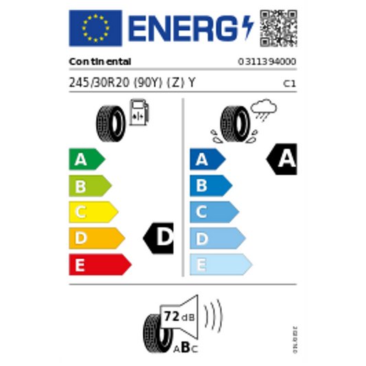 Continental Sportcontact 7 FR XL 245/30 R20 90Y – Bild 2