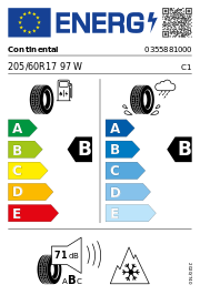 Continental AllSeasonContact 2 Elect XL 3PMSF 205/60 R17 97W