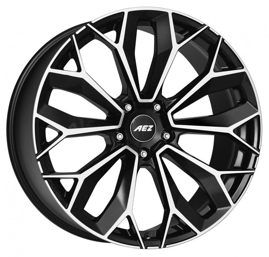 AEZ Leipzig black polished 9.5x21 ET42 - LK5/112 ML70.1