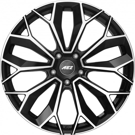 AEZ Leipzig black polished 9.5x21 ET42 - LK5/112 ML70.1