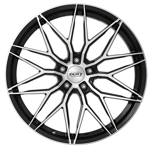 Dotz Suzuka black polished 8.5x19 ET47 - LK5/120 ML72.6