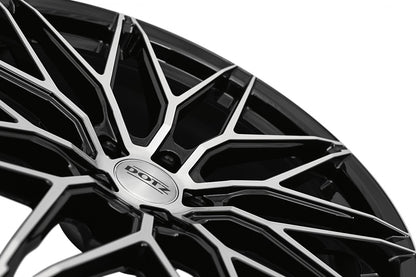 Dotz Suzuka black polished 8.5x19 ET47 - LK5/120 ML72.6