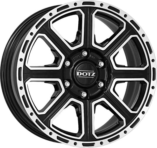 Dotz Kalahari black polished Alufelge 7x16 Zoll ET24 LK 6x139.7 ML93.1