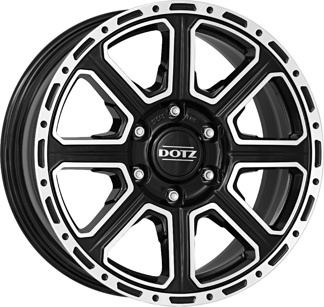 Dotz Kalahari black polished 8x17 ET30 - LK6/139.7 ML93.1