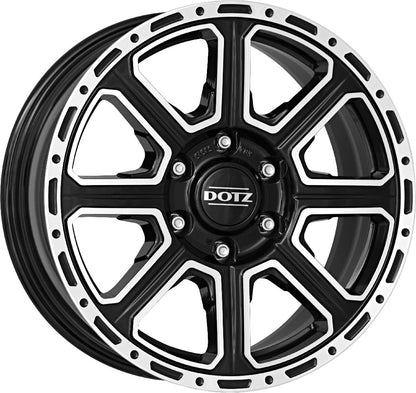 Dotz Kalahari black polished 8x17 ET30 - LK6/139.7 ML93.1