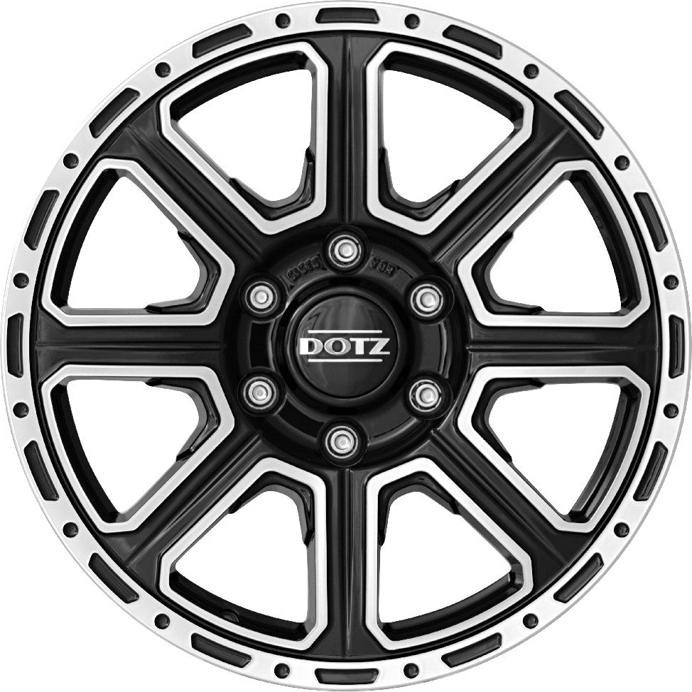 Dotz Kalahari black polished 8x17 ET30 - LK6/139.7 ML93.1