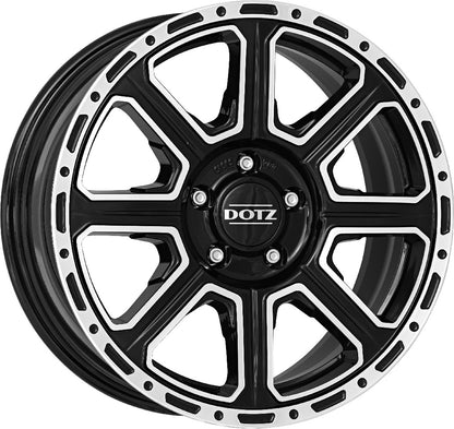 Dotz Kalahari black polished 8x17 ET30 - LK6/139.7 ML93.1