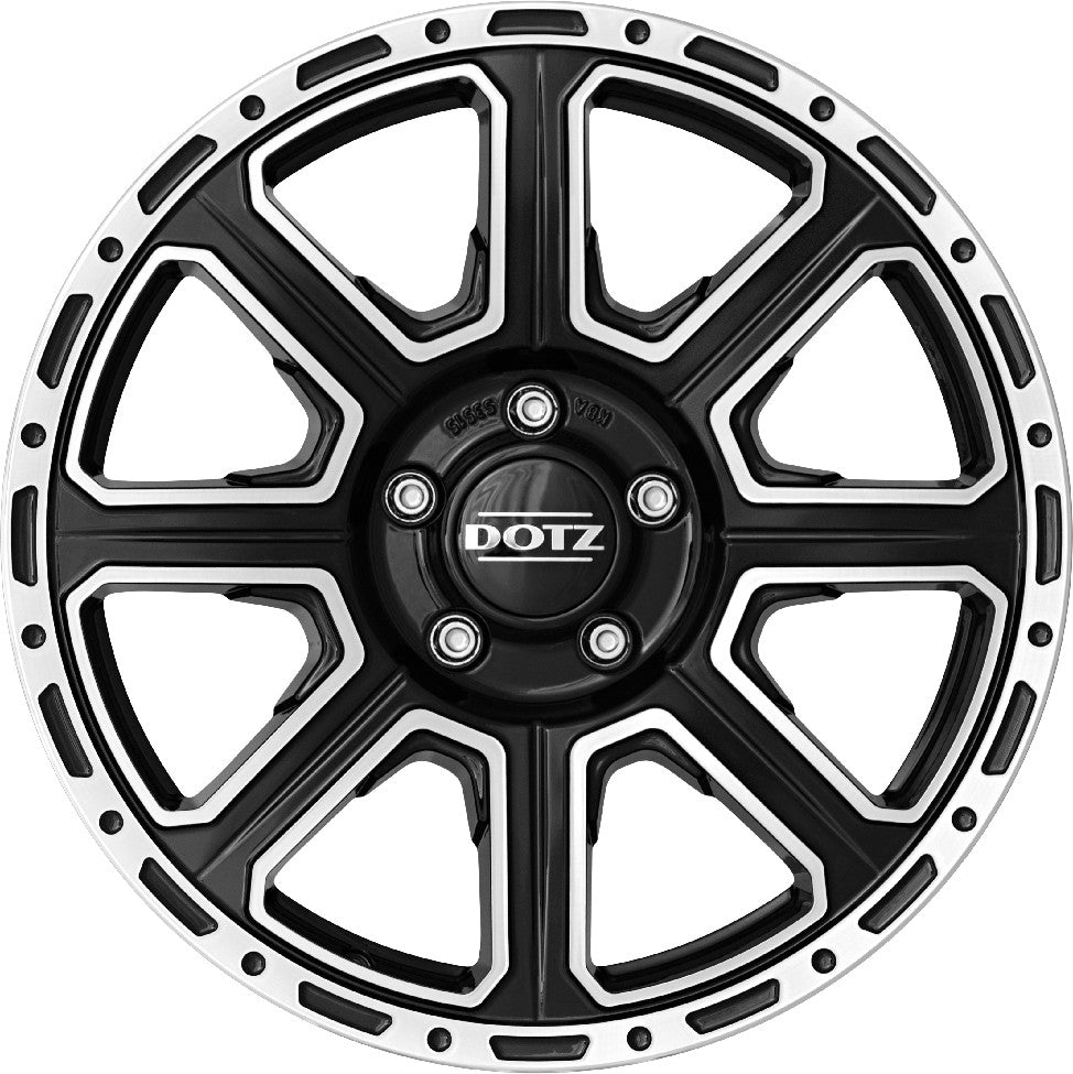 Dotz Kalahari black polished 8x17 ET30 - LK6/139.7 ML93.1