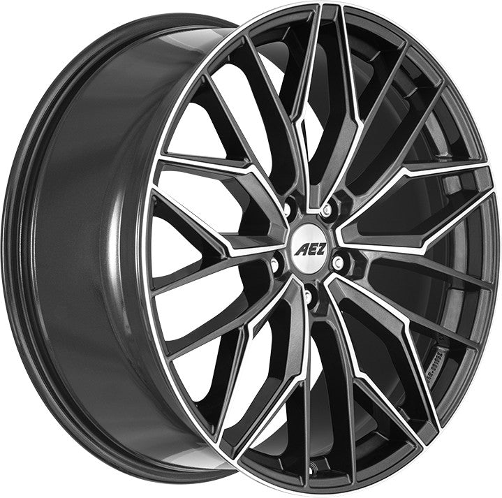 AEZ Porto gunmetal polished Alufelge 8x19 Zoll ET44 LK 5x112 ML57.1 – Bild 3