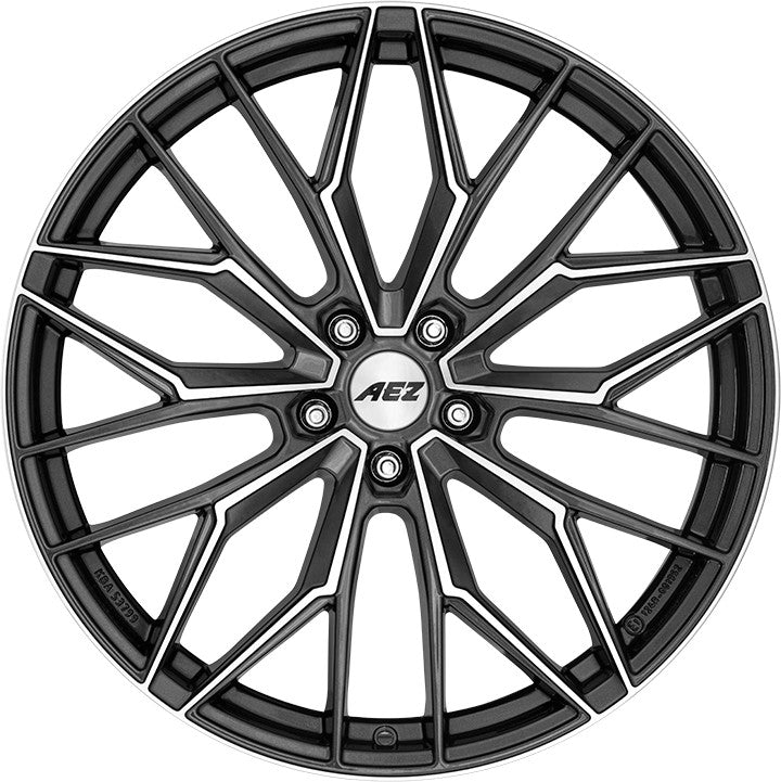 AEZ Porto gunmetal polished Alufelge 8x20 Zoll ET45 LK 5x112 ML57.1 – Bild 2