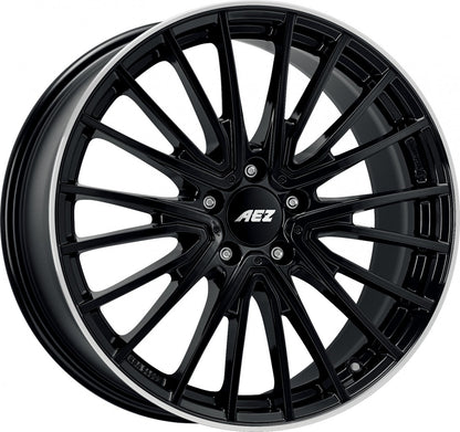 AEZ Berlin black/polished lip 7.5x18 ET49 - LK5/112 ML66.6