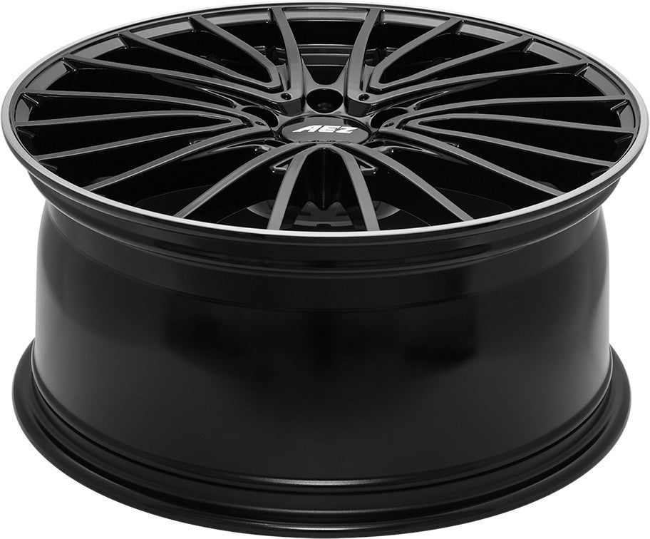 AEZ Berlin black/polished lip 7.5x18 ET53 - LK5/112 ML66.6