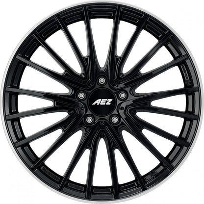 AEZ Berlin black/polished lip 7.5x19 ET53 - LK5/112 ML66.6