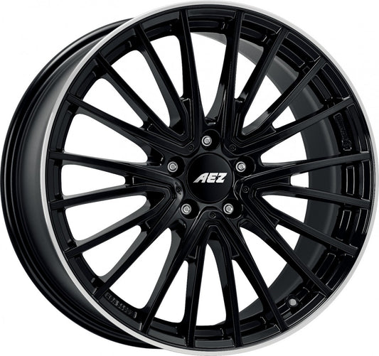 AEZ Berlin black/polished lip 8x19 ET38 - LK5/112 ML66.6
