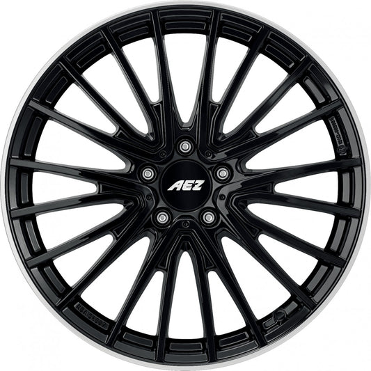 AEZ Berlin black/polished lip 8x19 ET38 - LK5/112 ML66.6
