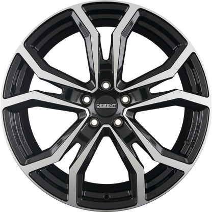 Dezent TV DARK - Schwarz Frontpoliert Alufelge 7.5x18 Zoll ET53.5 LK 5x112 ML66.6
