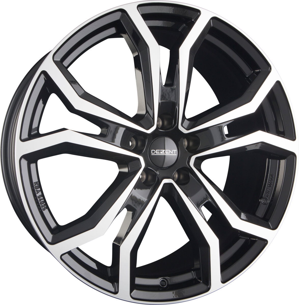 Dezent TV black/polished Alufelge 8x20 Zoll ET48 LK 5x112 ML66.6 – Bild 5