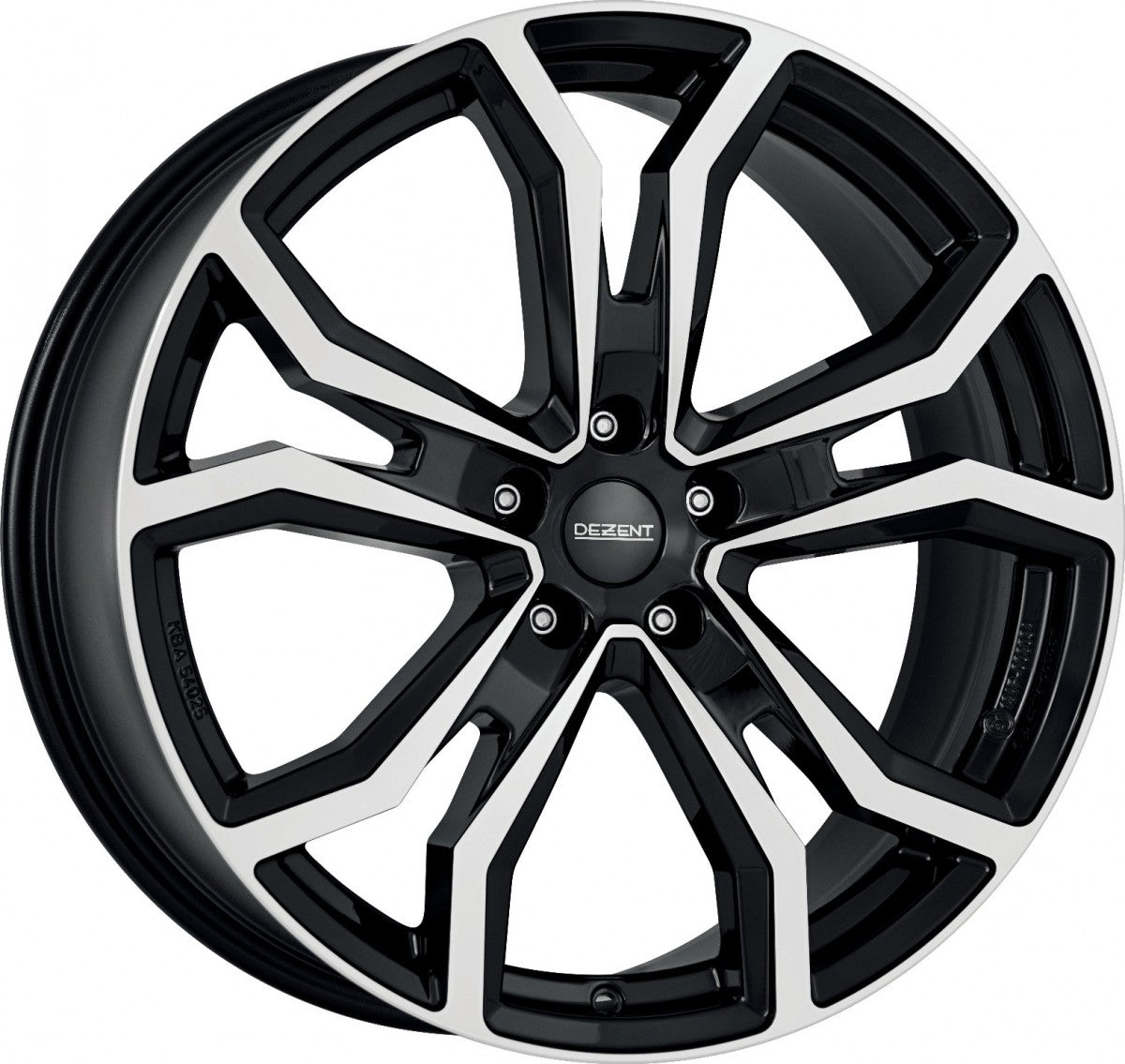 Dezent TV black/polished Alufelge 6.5x17 Zoll ET50 LK 5x112 ML66.6