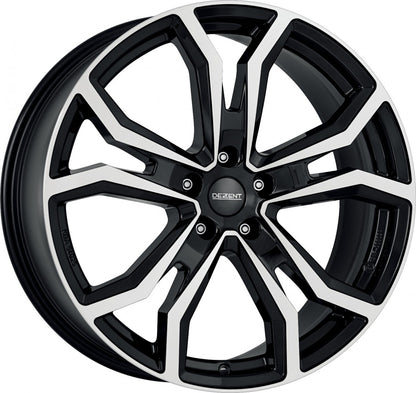 Dezent TV black/polished Alufelge 6.5x17 Zoll ET50 LK 5x112 ML66.6