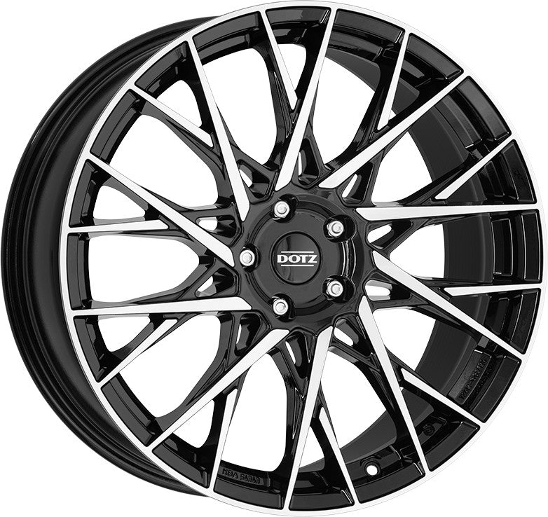 Dotz Fuji black/polished 8x18 ET44 - LK5/112 ML57.1