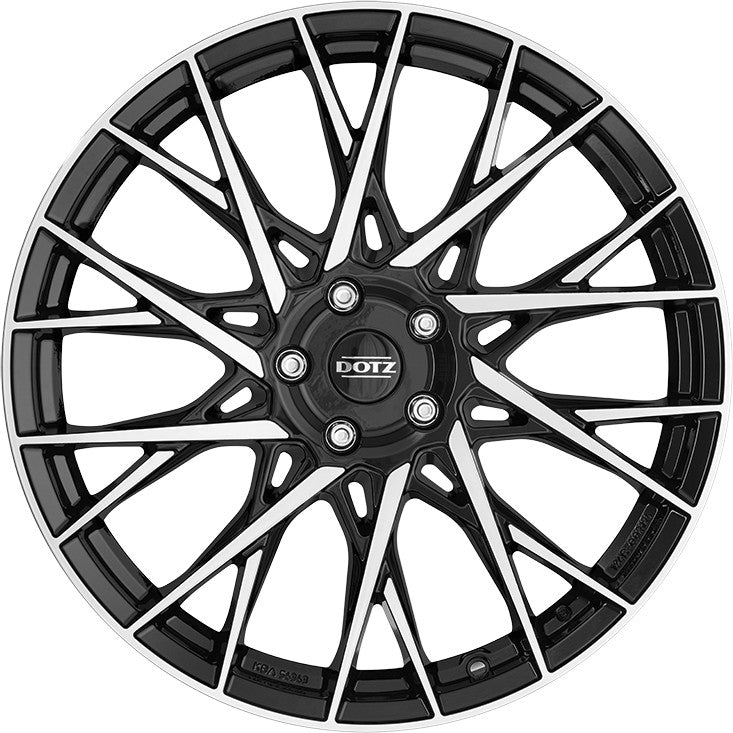Dotz Fuji black/polished 8x18 ET44 - LK5/112 ML57.1