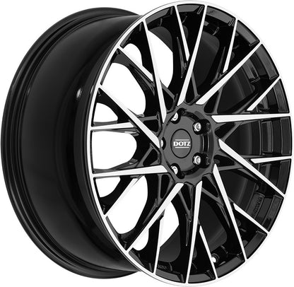 Dotz Fuji black/polished 8x18 ET44 - LK5/112 ML57.1