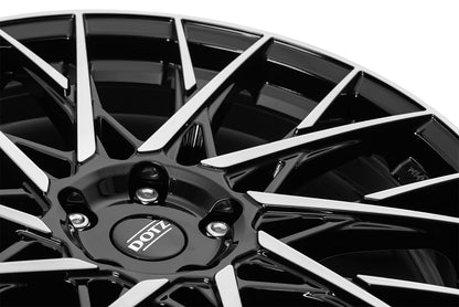 Dotz Fuji black/polished 8x18 ET44 - LK5/112 ML57.1
