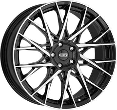 Dotz Fuji black/polished Alufelge 8x19 Zoll ET35 LK 5x112 ML70.1