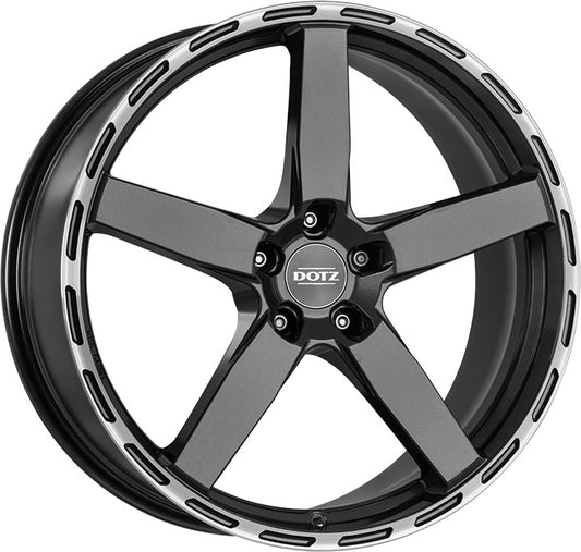 Dotz MarinaBay gunmetal/polished lip 8.5x20 ET45 - LK5/114.3 ML71.6