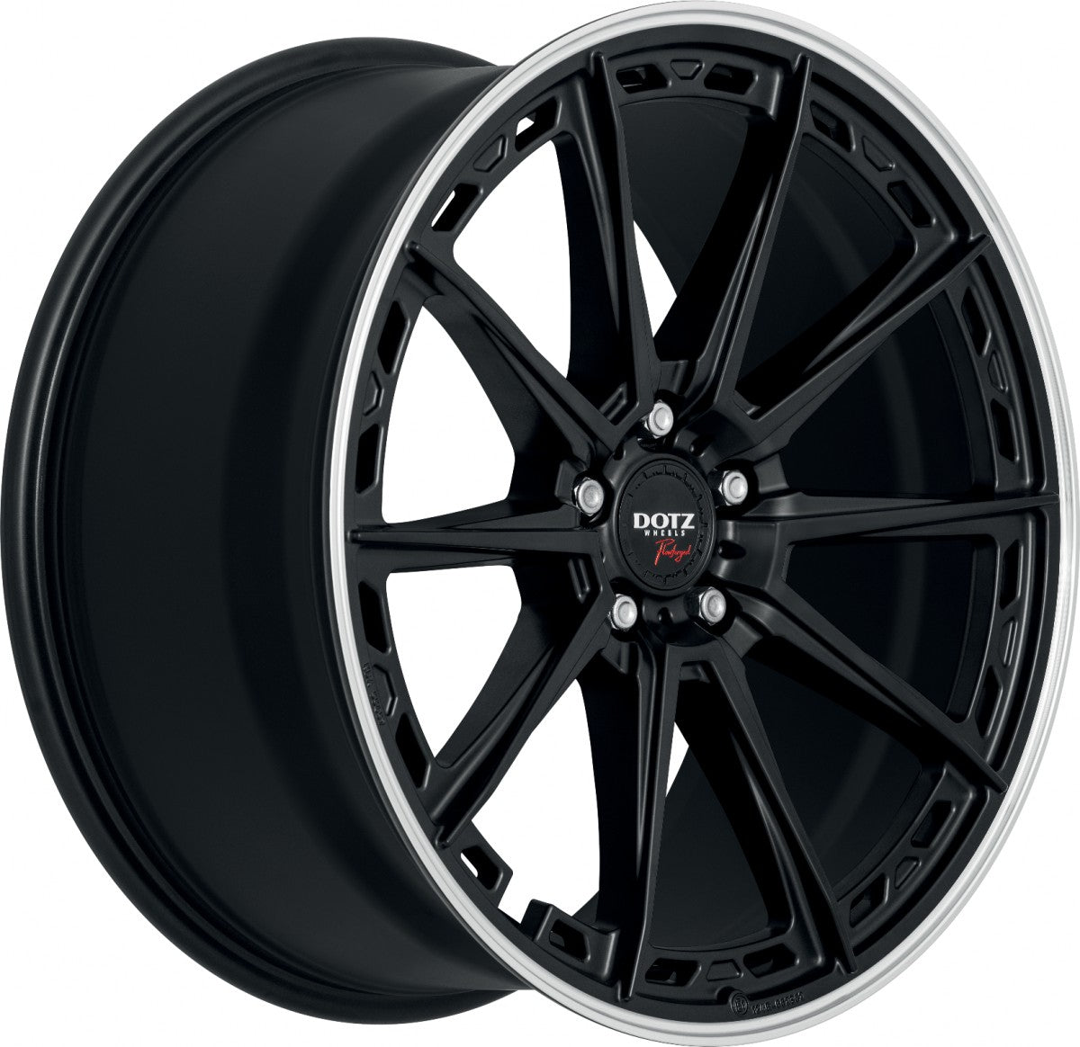 Dotz Sonoma black matt/polished lip Alufelge 8x20 Zoll ET41 LK 5x112 ML57.1 – Bild 3