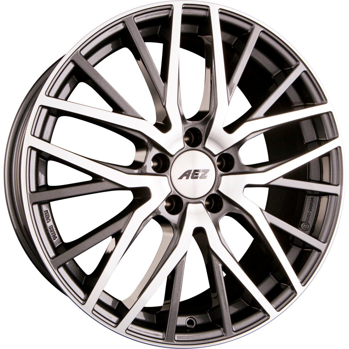 AEZ Panama DARK - Gunmetal Polished Alufelge 8.5x19 Zoll ET38 LK 5x120 ML72.6 – Bild 2