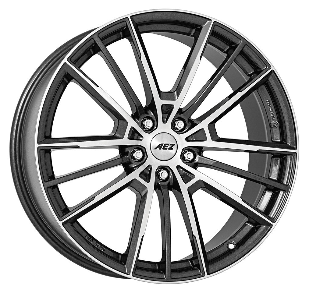 AEZ Kaiman gunmetal polished Alufelge 8x18 Zoll ET44 LK 5x112 ML57.1