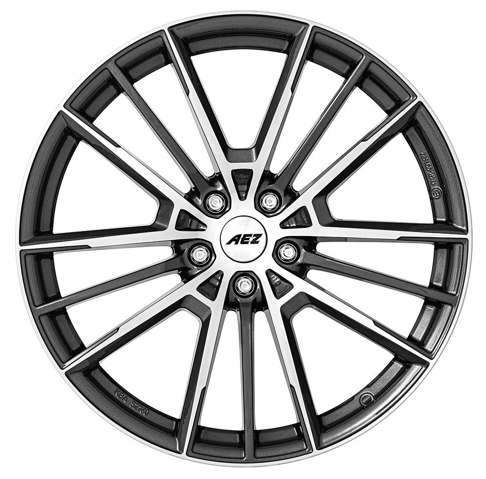 AEZ Kaiman gunmetal polished Alufelge 8x18 Zoll ET44 LK 5x112 ML57.1 – Bild 2
