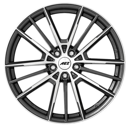 AEZ Kaiman gunmetal polished Alufelge 8x18 Zoll ET44 LK 5x112 ML57.1 – Bild 2