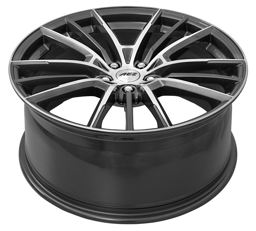 AEZ Kaiman gunmetal polished Alufelge 8x18 Zoll ET44 LK 5x112 ML57.1 – Bild 5
