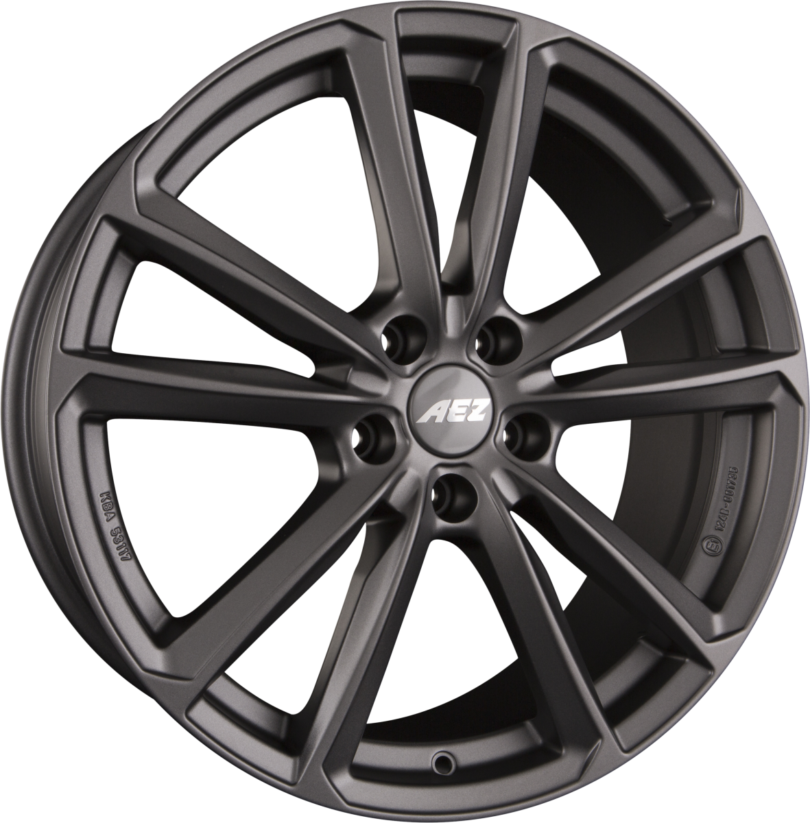 AEZ Tioga GRAPHITE - Graphite Matt Alufelge 7x17 Zoll ET48 LK 5x112 ML70.1 – Bild 2