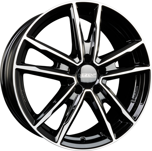 Dezent KF DARK - Schwarz Frontpoliert Alufelge 7.5x18 Zoll ET44 LK 5x108 ML65.1 – Bild 2