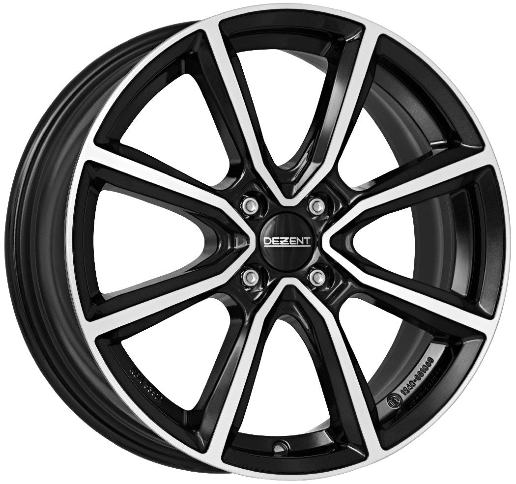 Dezent TN black polished 7x18 ET38 - LK4/100 ML60.1
