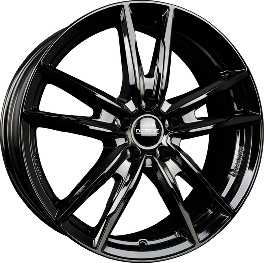 Dezent KF BLACK - Schwarz Glänzend Alufelge 6x16 Zoll ET43 LK 5x112 ML57.1 – Bild 2