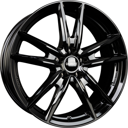 Dezent KF BLACK - Schwarz Glänzend Alufelge 6.5x16 Zoll ET41 LK 5x112 ML57.1 – Bild 2