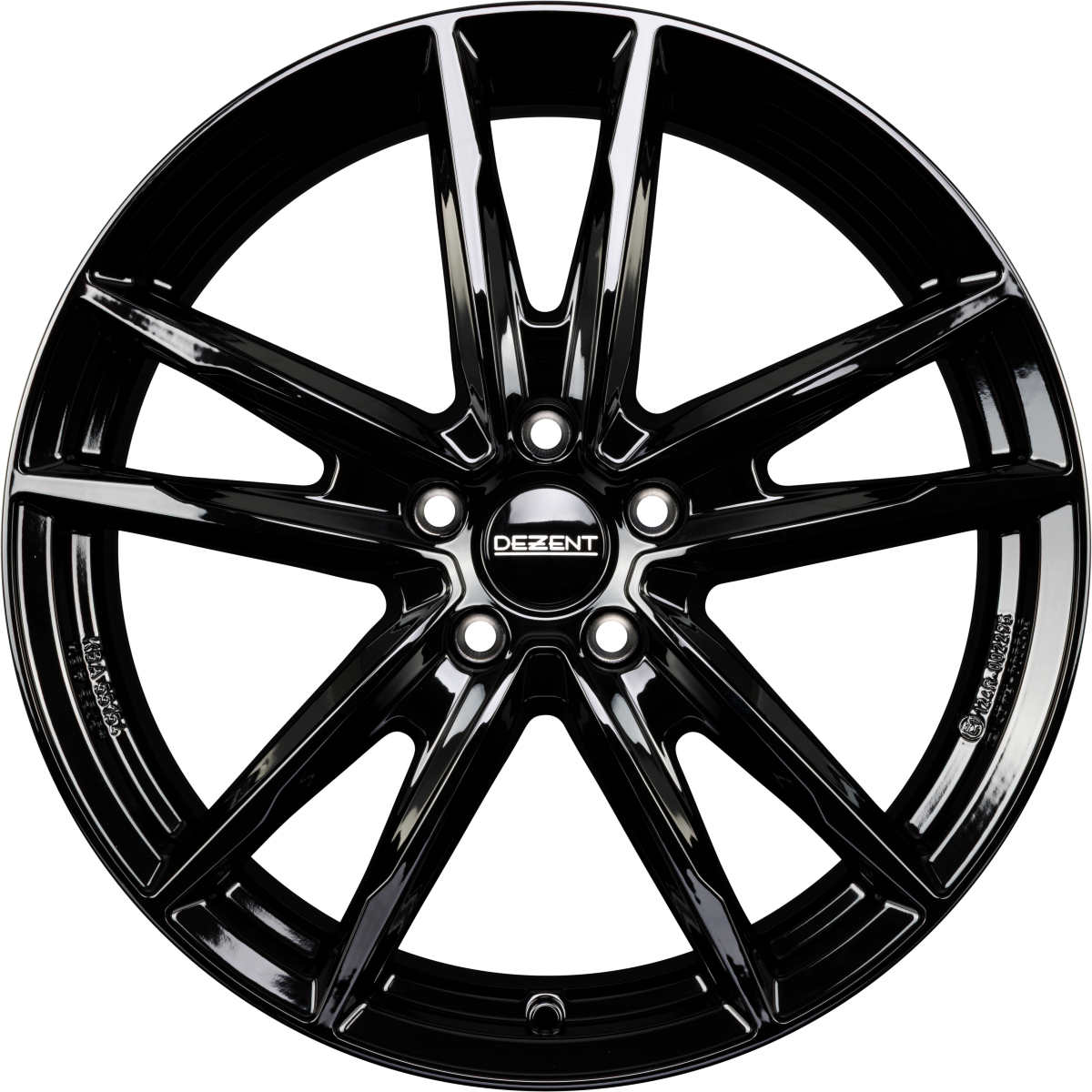Dezent KF BLACK - Schwarz Glänzend Alufelge 6.5x17 Zoll ET46 LK 5x112 ML57.1