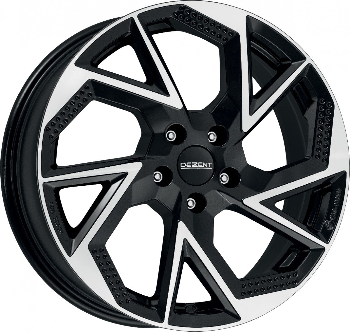 Dezent AP black/polished 6.5x17 ET30 - LK5/114.3 ML60.1