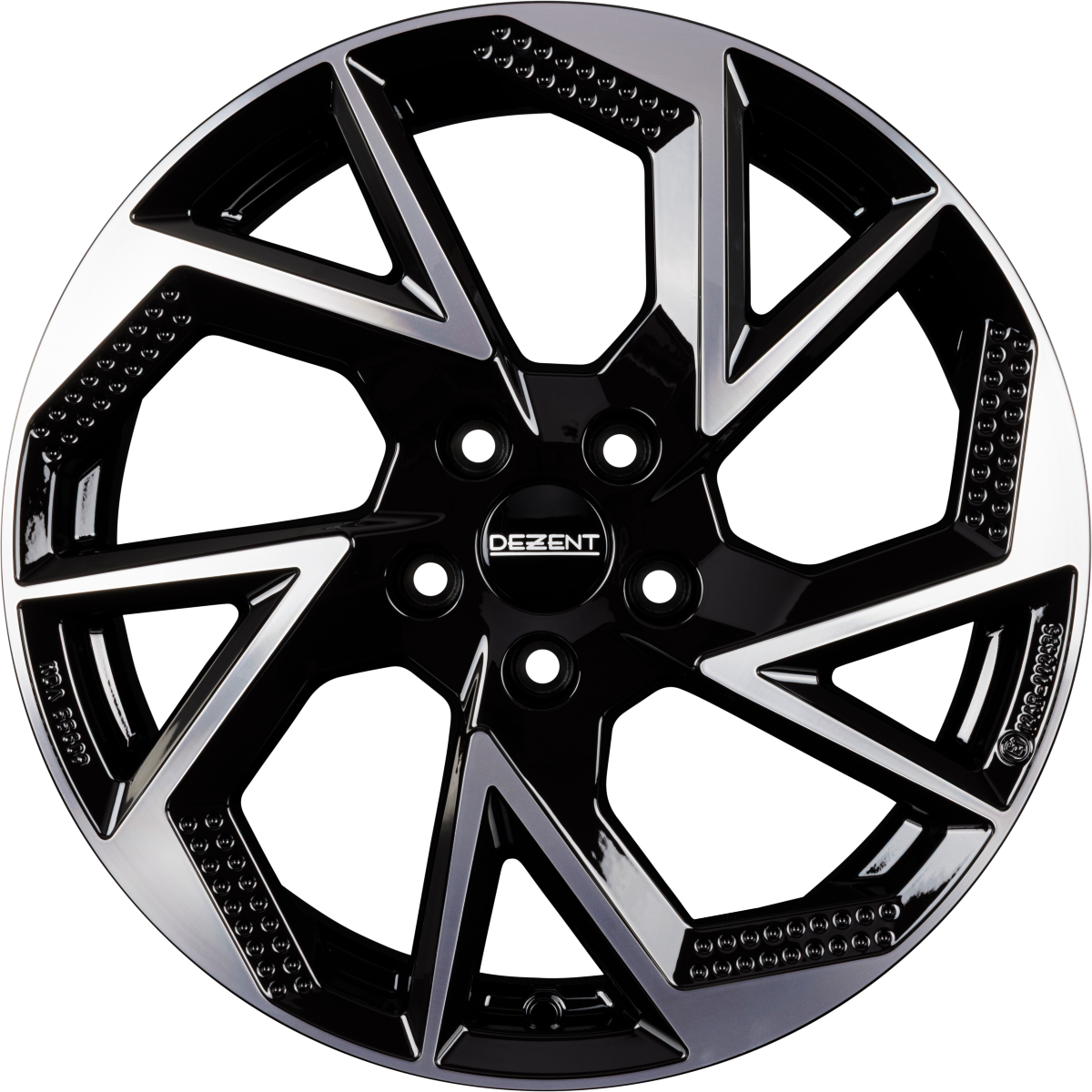 Dezent AP black/polished Alufelge 7x18 Zoll ET45 LK 5x114.3 ML67.1 – Bild 6