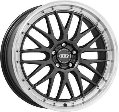 Dotz Bilbao gunmetal/polished lip 8.5x19 ET34 - LK5/114.3 ML71.6