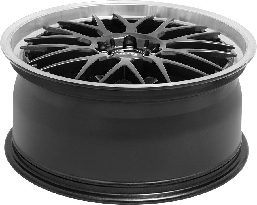 Dotz Bilbao gunmetal/polished lip 8.5x19 ET34 - LK5/114.3 ML71.6