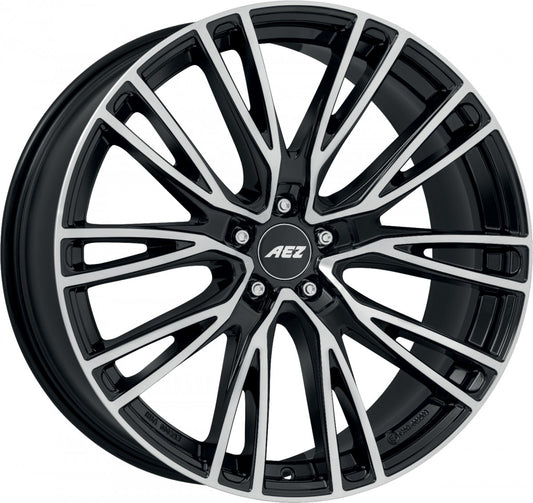 AEZ Seattle black/polished 10.5x22 ET43 - LK5/112 ML66.6