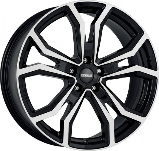 Dezent TV black/polished 7x18 ET33 - LK5/108 ML65.1
