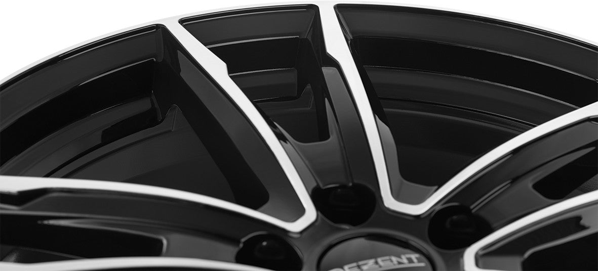 Dezent KF black/polished 7x18 ET50 - LK5/114.3 ML60.1