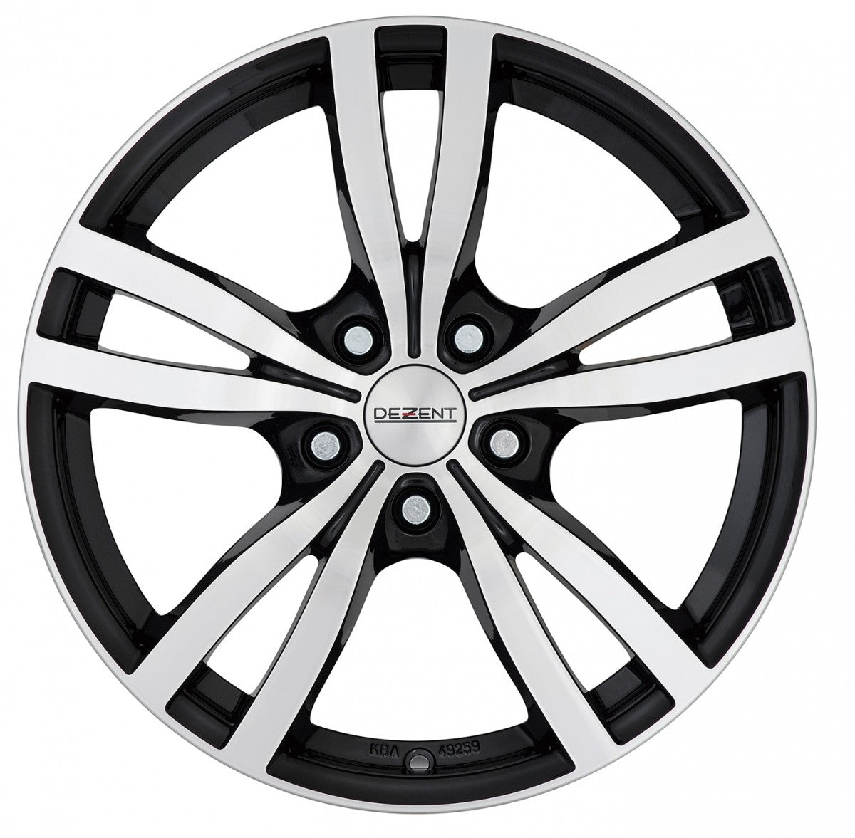 Dezent TC black polished 6x15 ET40 - LK5/114.3 ML71.6