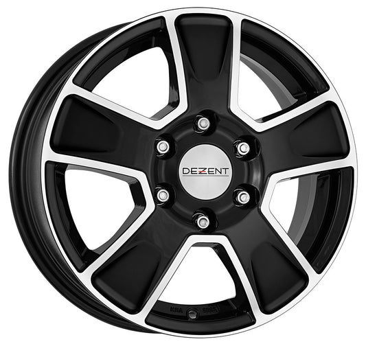 Dezent Van black polished 6.5x16 ET50 - LK5/118 ML71.1